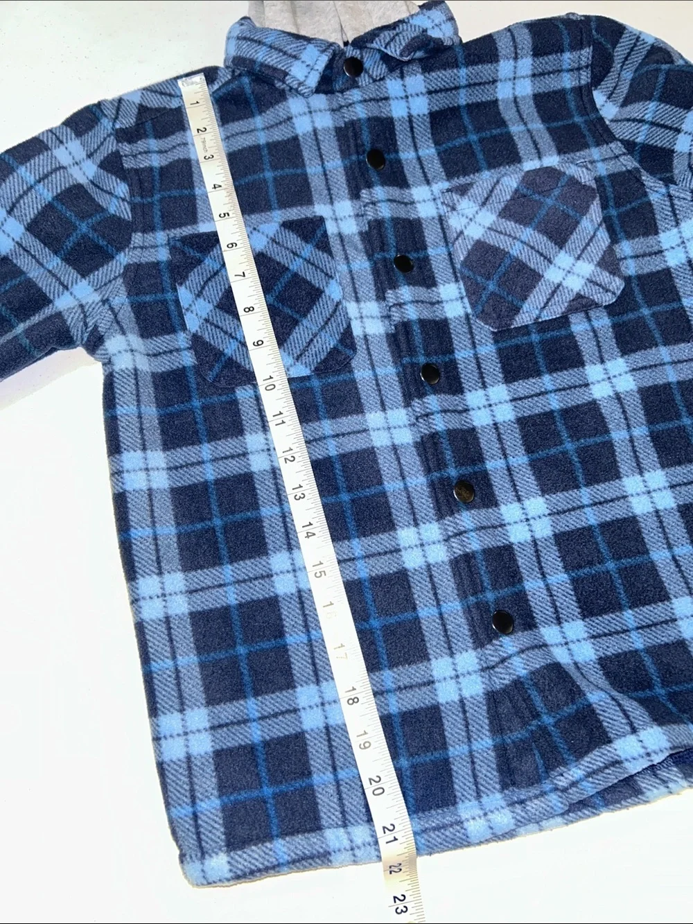 Freedom Foundry Boy’s Plaid Fleece Sherpa Snap Up Jacket Small (7/8)
